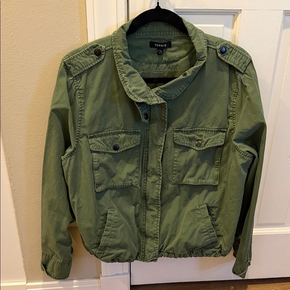 Torrid Olive Utility Jacket
